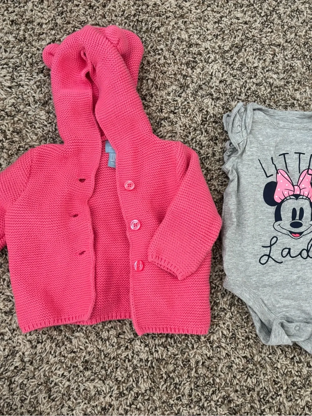 GAP Pink Hooded Cardigan & Mixed baby Girls Bottoms Set